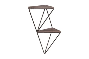 Vägghylla 30x33 cm - Valnöt/Svart - Förvaring - Hylla - Vägghylla