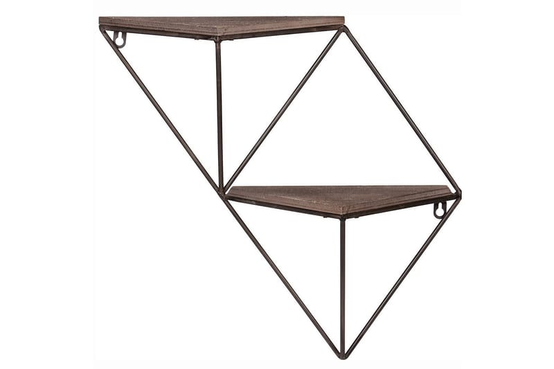 Vägghylla 30x33 cm - Valnöt/Svart - Förvaring - Hylla - Vägghylla