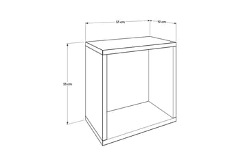 Vägghylla 33x33 cm - Vit - Förvaring - Hylla - Vägghylla