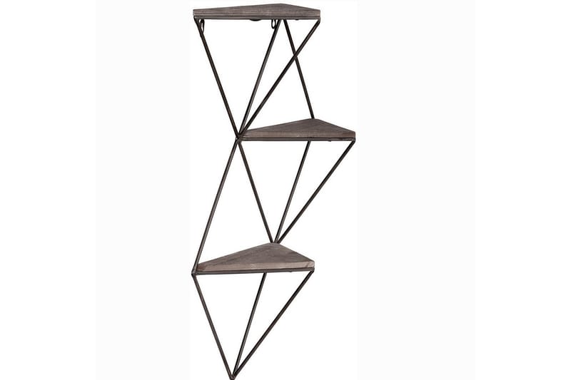 Vägghylla 45x34 cm - Valnöt/Svart - Förvaring - Hylla - Vägghylla