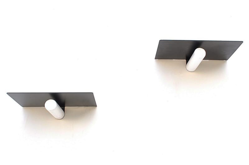 Vägghylla 6x21 cm - Vit/Svart - Förvaring - Hylla - Vägghylla