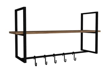 Vägghylla Ables 69x19 cm 2 Hyllor - Brun - Förvaring - Hylla - Vägghylla