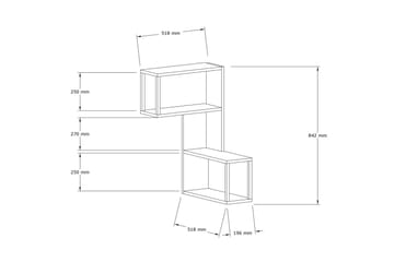 Vägghylla Adarien 20x84 cm 4-pack - Vit - Förvaring - Hylla - Vägghylla