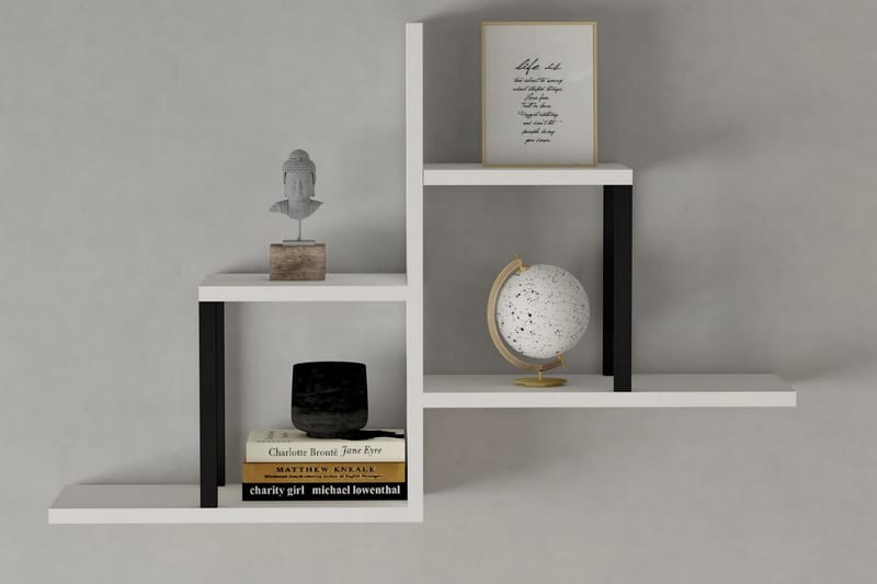 Vägghylla Adederic 20x60 cm 4-pack - Vit - Förvaring - Hylla - Vägghylla