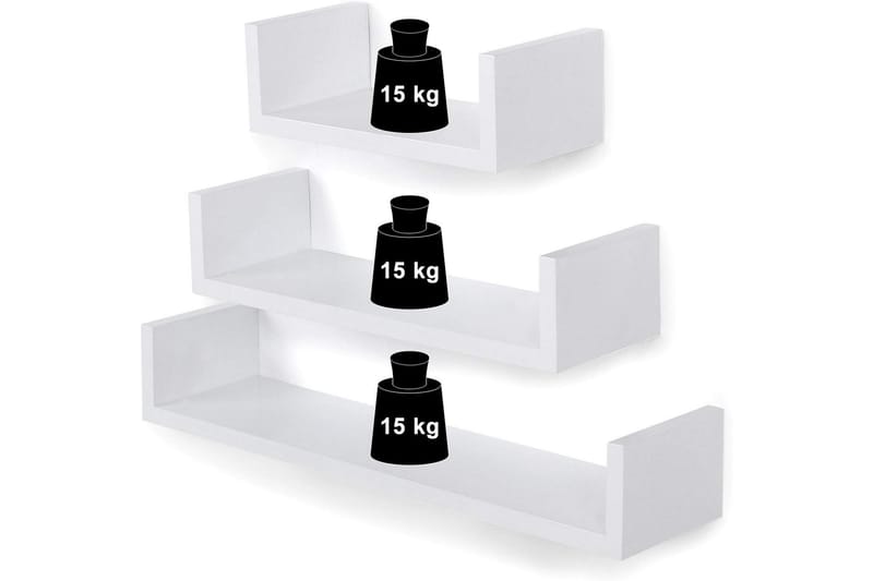 Vägghylla Adinro 3-pack 60 cm - Songmics - Vägghylla - Väggförvaring
