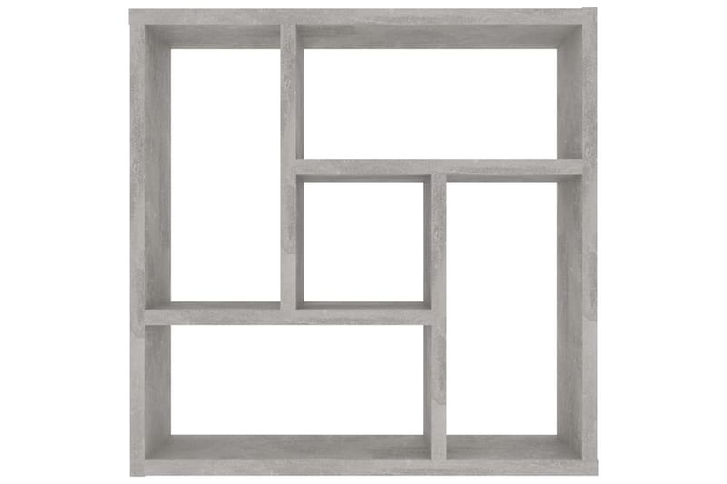 Vägghylla betonggrå 45,1x16x45,1 cm spånskiva - Grå - Vägghylla - Väggförvaring
