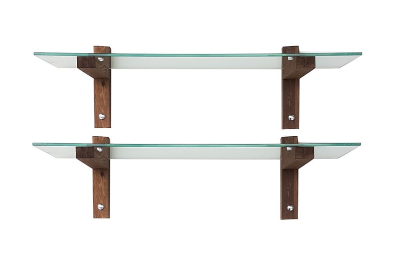 Vägghylla Boehler 85 cm - Brun/Glas - Förvaring - Hylla - Vägghylla