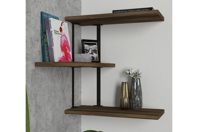 Vägghylla Bondsjö 45 cm - Brun|Svart - Förvaring - Hylla - Vägghylla