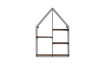 Vägghylla Candidum 60x15 cm 4 Hyllor - Svart/Mörkbrun - Förvaring - Hylla - Vägghylla