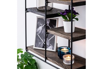 Vägghylla Candidum 60x15 cm 4 Hyllor - Svart/Mörkbrun - Förvaring - Hylla - Vägghylla