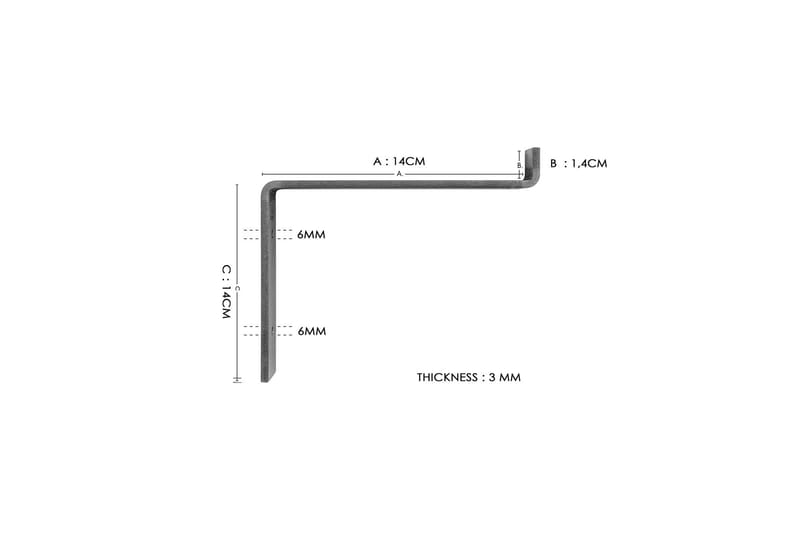 Vägghylla Cominotti 60 cm - Svart|Valnöt - Förvaring - Hylla - Vägghylla