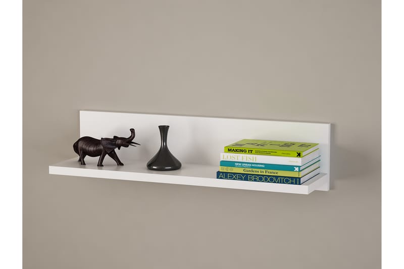 Vägghylla Dirk 60 cm - Vit|Valnöt - Förvaring - Hylla - Vägghylla