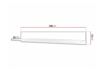 Vägghylla Dunvegan 100x22 cm - Svart - Förvaring - Hylla - Vägghylla