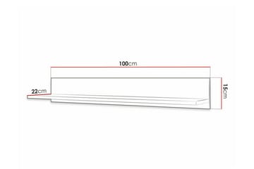 Vägghylla Dunvegan 100x22 cm - Vit - Förvaring - Hylla - Vägghylla