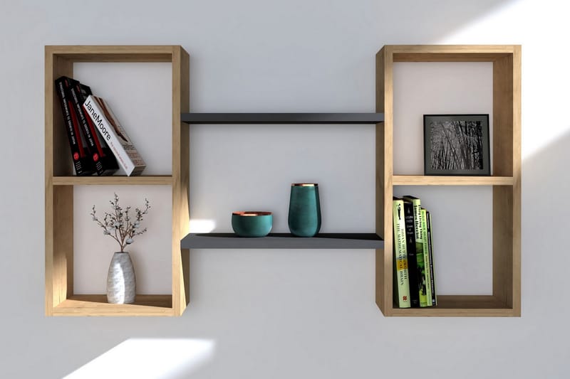 Vägghylla Evemea 105x20 cm - Blå/Antracit - Förvaring - Hylla - Vägghylla