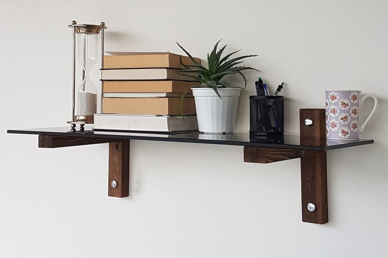 Vägghylla Evenwood 85 cm - Valnöt - Förvaring - Hylla - Vägghylla