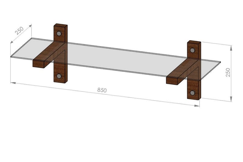 Vägghylla Evenwood 85 cm - Valnöt - Vägghylla - Väggförvaring