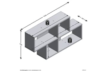 Vägghylla Foelgastell 100 cm - Brun - Förvaring - Hylla - Vägghylla