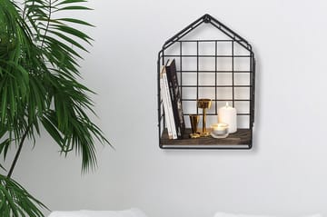 Vägghylla Geteleo 15x27 cm - Svart/Valnöt - Förvaring - Hylla - Vägghylla