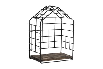 Vägghylla Geteleo 15x27 cm - Svart/Valnöt - Förvaring - Hylla - Vägghylla