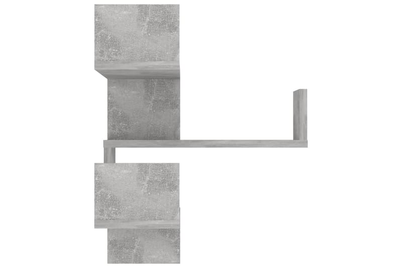 Vägghylla hörn betonggrå 40x40x50 cm spånskiva - Betonggrå - Vägghylla - Väggförvaring
