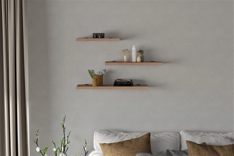 Vägghylla Jakor 2x30 cm 3-pack - Natur - Förvaring - Hylla - Vägghylla