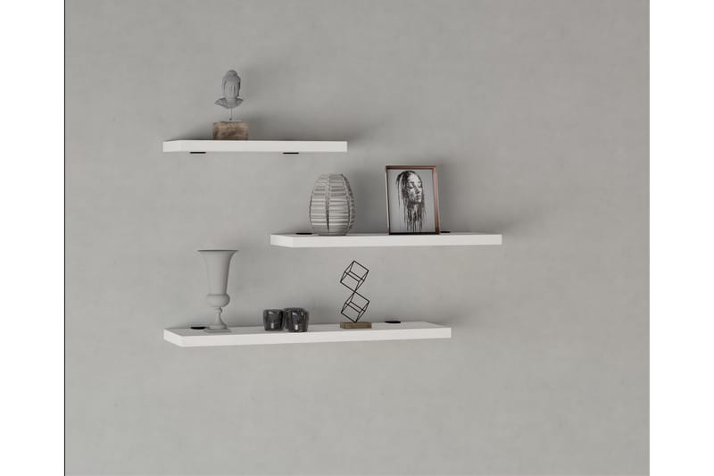 Vägghylla Jakor 2x30 cm 3-pack - Vit - Förvaring - Hylla - Vägghylla