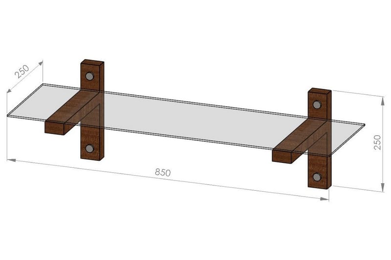 Vägghylla Jalencia 85 cm - Valnöt - Vägghylla - Väggförvaring