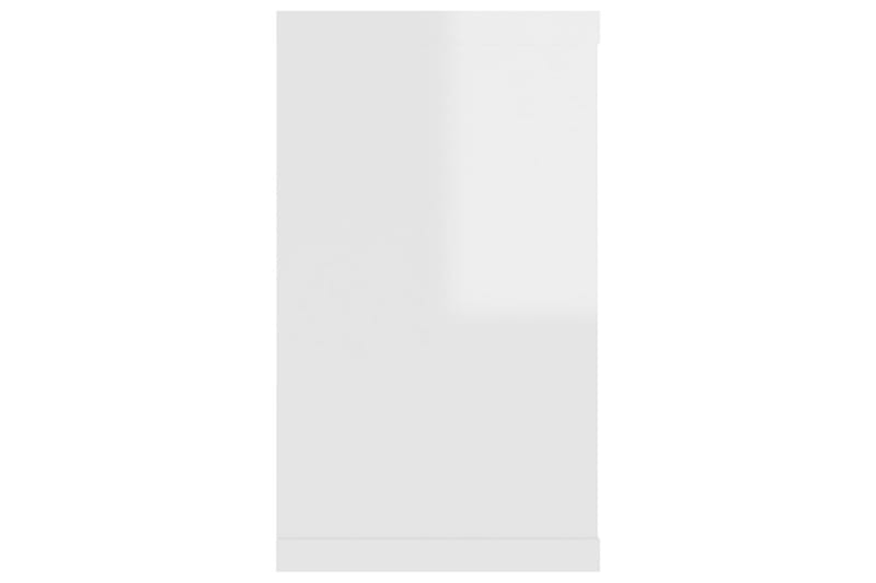 Vägghylla kubformad 2 st vit högglans 80x15x26,5 cm spånskiv - Vit högglans - Vägghylla - Väggförvaring