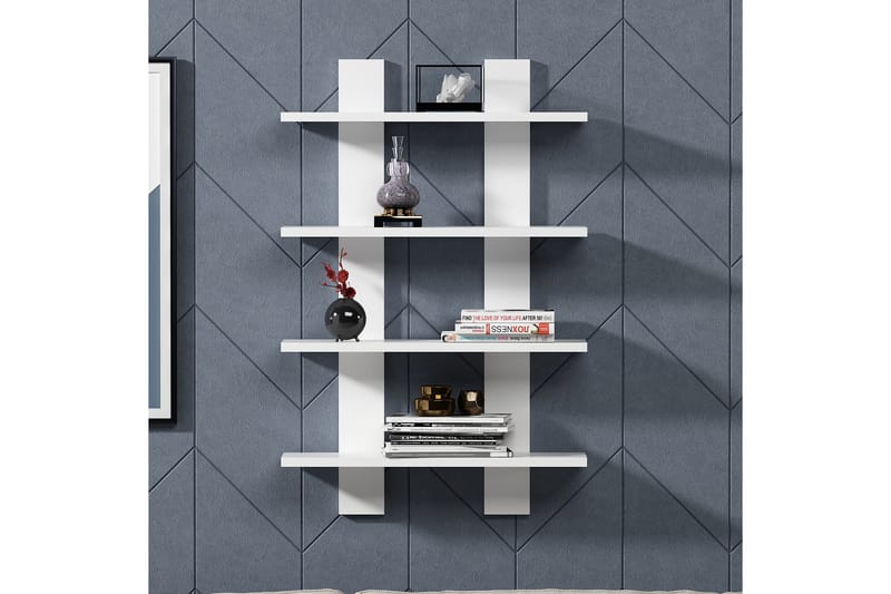 Vägghylla Laurela 60x16 cm - Vit - Förvaring - Hylla - Vägghylla