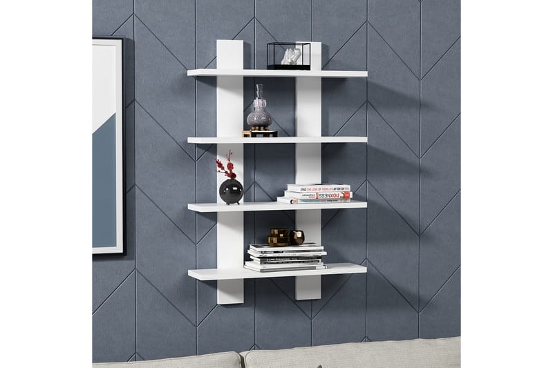 Vägghylla Laurela 60x16 cm - Vit - Förvaring - Hylla - Vägghylla