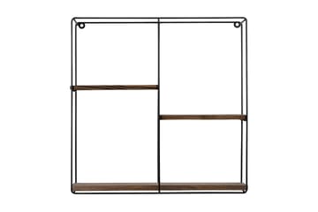 Vägghylla Lilas 60x15 cm 3 Hyllor - Svart/Mörkbrun - Förvaring - Hylla - Vägghylla