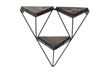 Vägghylla Lonnekar 15x57 cm 3-pack - Svart/Valnöt - Förvaring - Hylla - Vägghylla