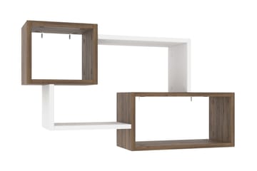 Vägghylla Lundtorp 90 cm - Brun|Vit - Förvaring - Hylla - Vägghylla