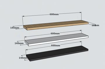 Vägghylla Marincic 2 cm - Antracit - Förvaring - Hylla - Vägghylla