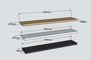 Vägghylla Marincic 2 cm - Valnöt - Förvaring - Hylla - Vägghylla