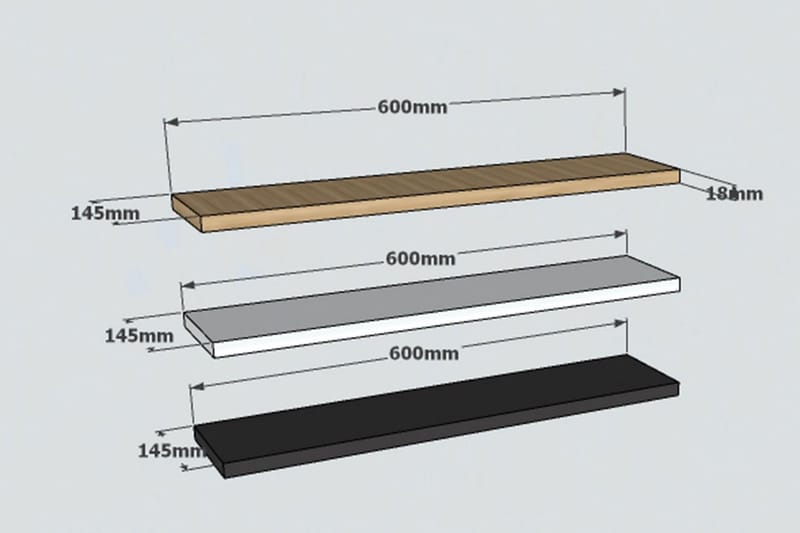 Vägghylla Marincic 2 cm - Valnöt - Vägghylla - Väggförvaring