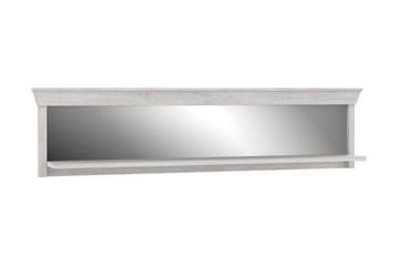 Vägghylla med Spegel Hareholme 121 cm - Vit - Förvaring - Hylla - Vägghylla