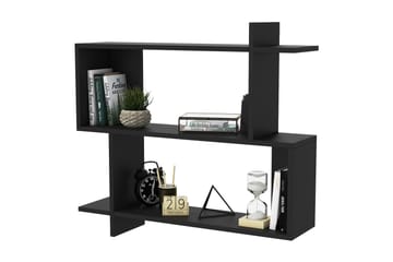 Vägghylla Minanina 90x22 cm 3 Hyllor - Svart - Förvaring - Hylla - Vägghylla