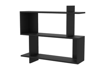 Vägghylla Minanina 90x22 cm 3 Hyllor - Svart - Förvaring - Hylla - Vägghylla