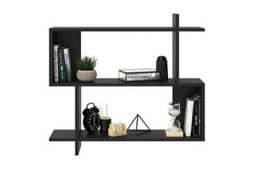 Vägghylla Minanina 90x22 cm 3 Hyllor - Svart - Förvaring - Hylla - Vägghylla