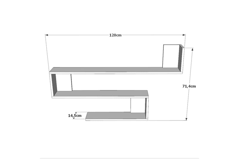 Vägghylla Qorgyle 120 cm - Brun - Vägghylla - Väggförvaring