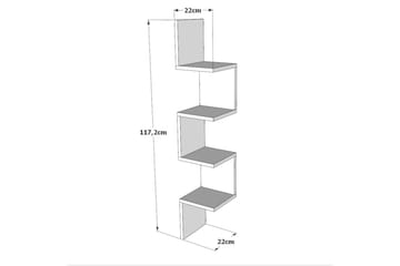 Vägghylla Qorgyle 22 cm - Brun - Förvaring - Hylla - Vägghylla
