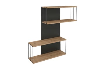 Vägghylla Riyana 19x65 cm - Antracit/Natur - Förvaring - Hylla - Vägghylla