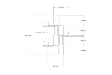 Vägghylla Samn 20x105 cm 3-pack - Antracit - Förvaring - Hylla - Vägghylla