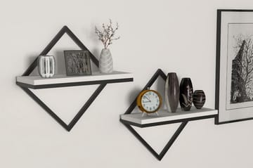 Vägghylla Sezo 43x15 cm 2 Hyllor - Vit - Förvaring - Hylla - Vägghylla