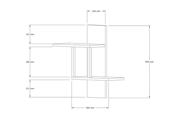 Vägghylla Smallwood 20x40 cm 2-pack - Vit - Förvaring - Hylla - Vägghylla
