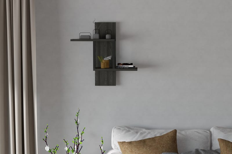 Vägghylla Smallwood 20x40 cm 2-pack - Antracit - Förvaring - Hylla - Vägghylla