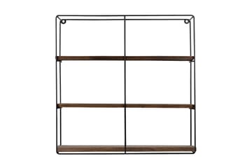 Vägghylla Sunflowera 60x15 cm 3 Hyllor - Svart/Mörkbrun - F�örvaring - Hylla - Vägghylla