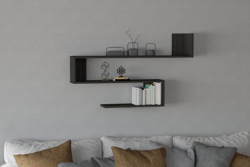 Vägghylla Tarner 20x120 cm 3-pack - Antracit - Förvaring - Hylla - Vägghylla